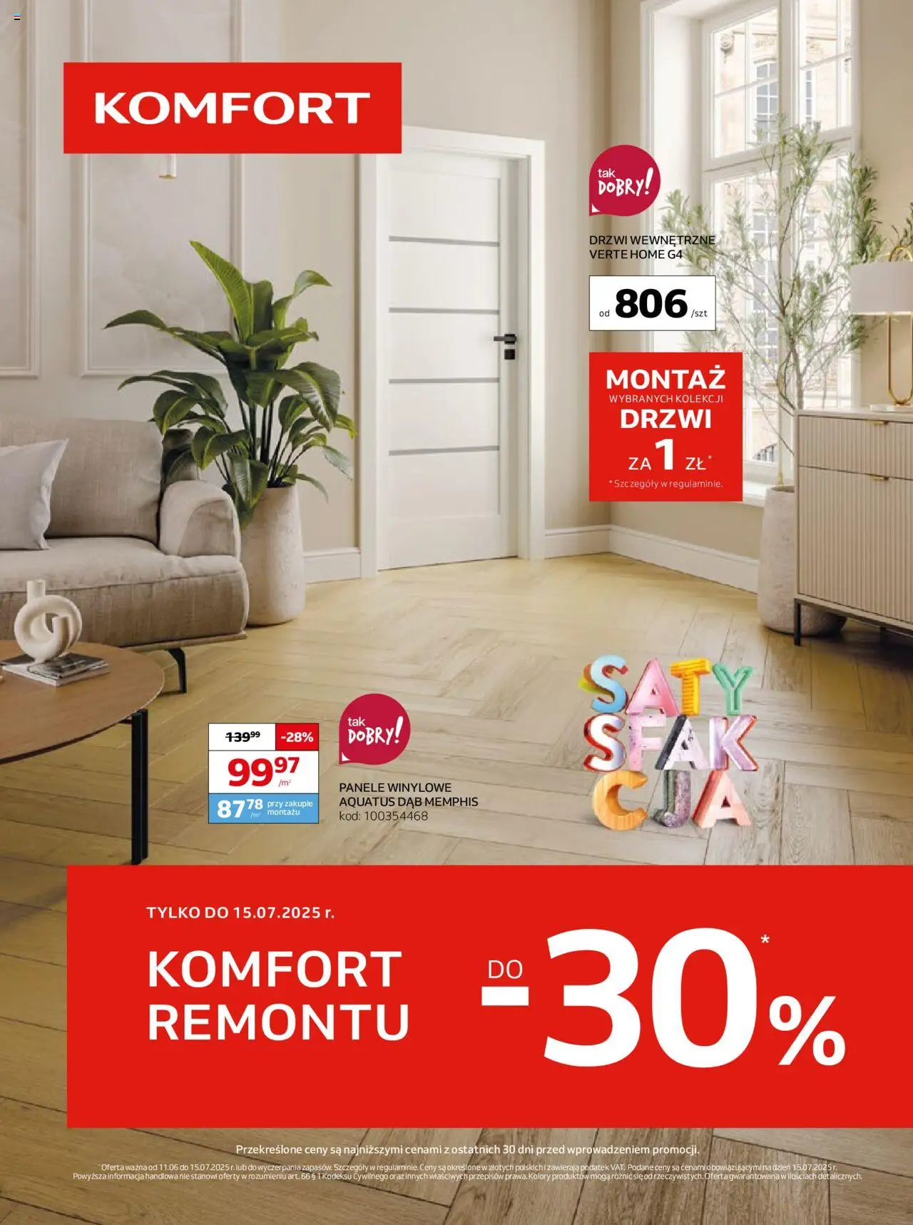 Komfort Gazetka od 11.06.2025 - Nowa Gazetka - Numer strony 1