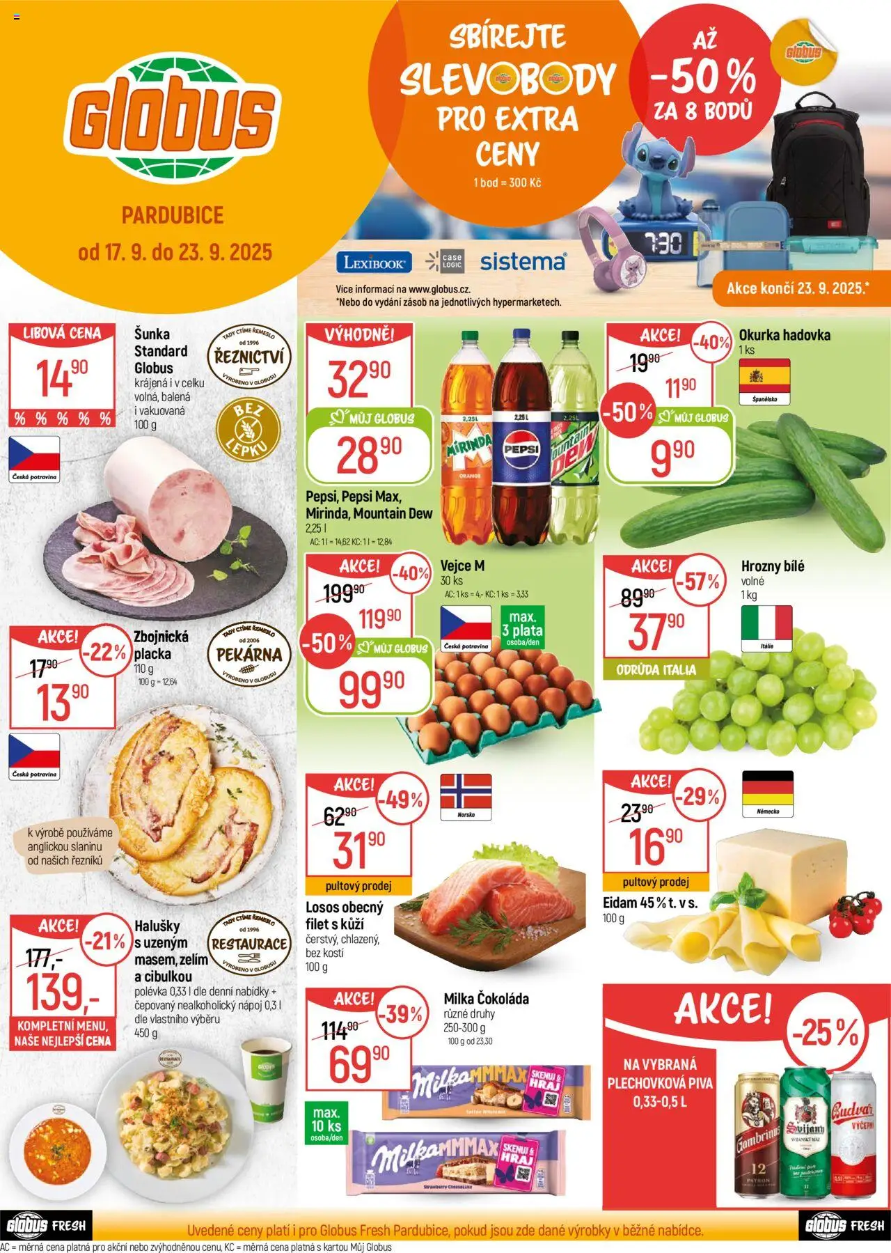  Globus leták od 17.09.2025 >> Akční nabídka "Pardubice"