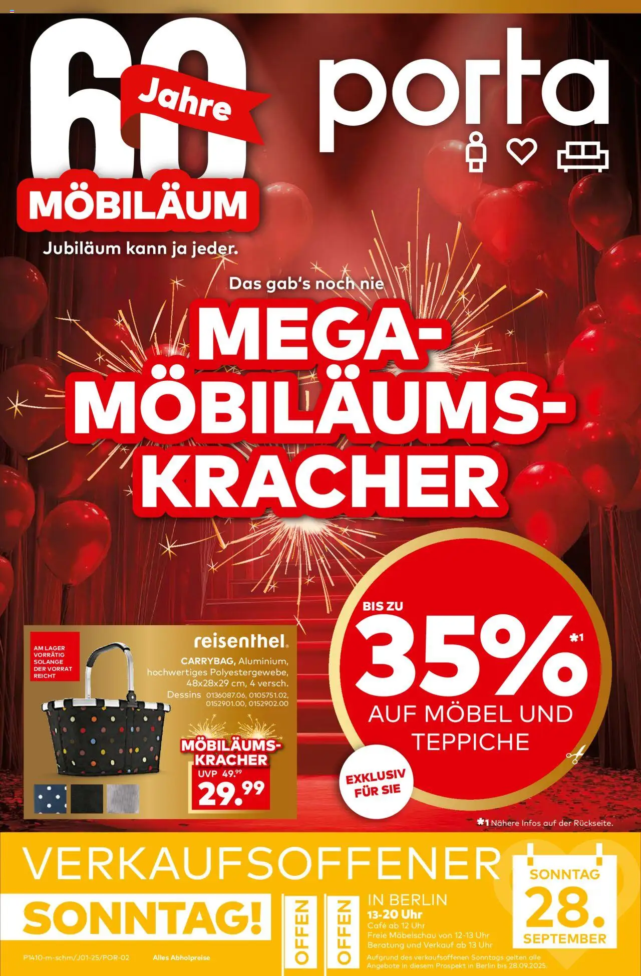 Porta! Mega Möbiläumskracher - Berlin (vom 21.09.2025 - 28.09.2025)