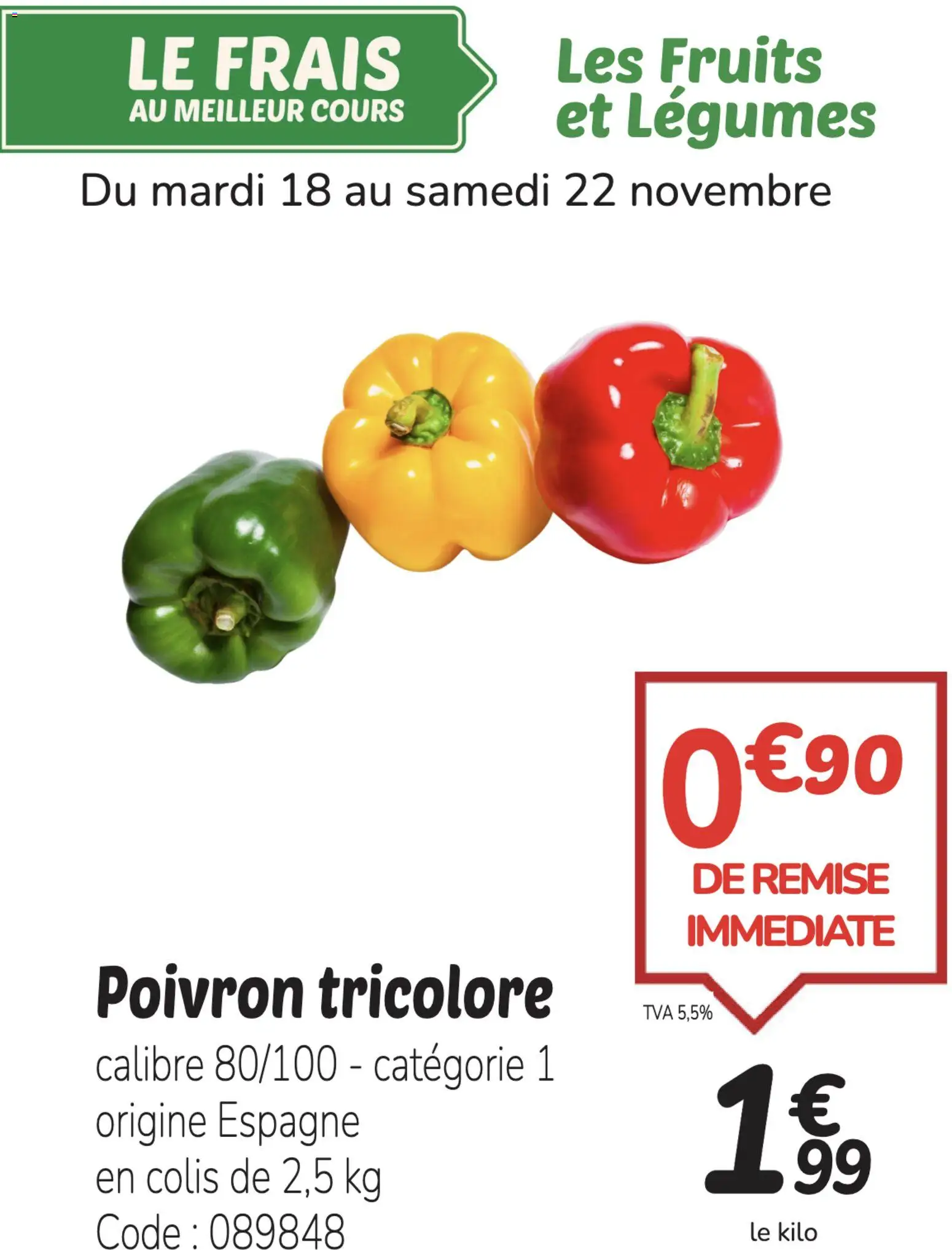 Prévisualisation de PROMO poivrons du magasin Promocash formulaire valide 18/11/2025