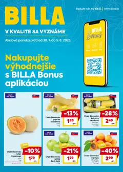 Náhľad Billa letáku platného od 30.07.2025
