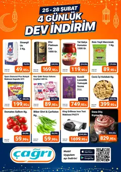 Çağrı Market 4 Günlük Dev İndirim 25.02.2026 - Broşürünün önizlemesi