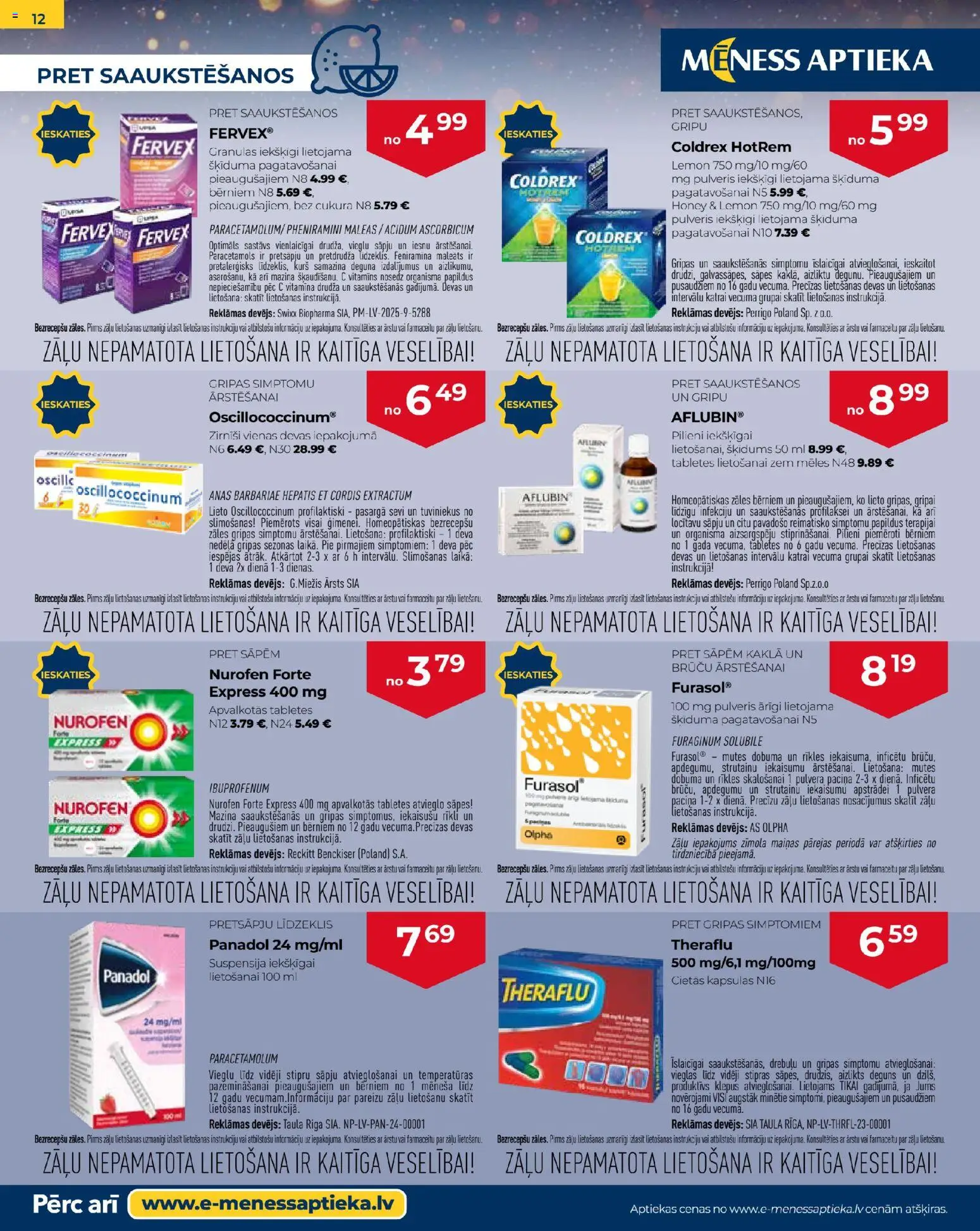 Skatīt Mēness aptieka akciju bukletu, derīgs no 2025.12.01