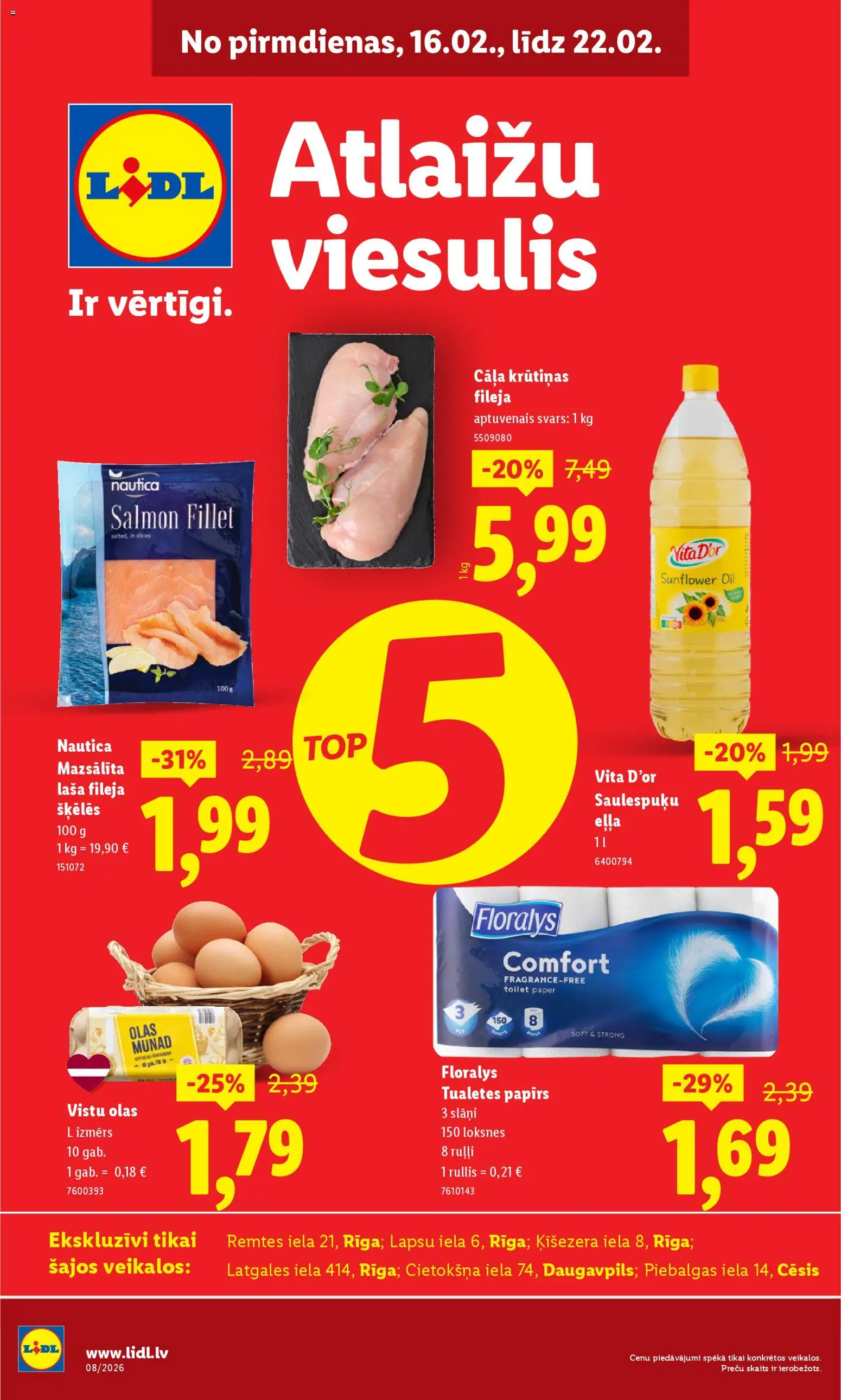Skatīt Lidl akciju bukletu, derīgs no 16.02.2026.