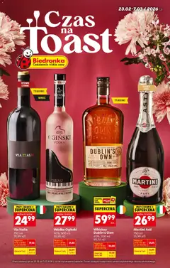 Pogląd gazetki "Czas na toast" ze sklepu Biedronka ważnej od 23.02.2026
