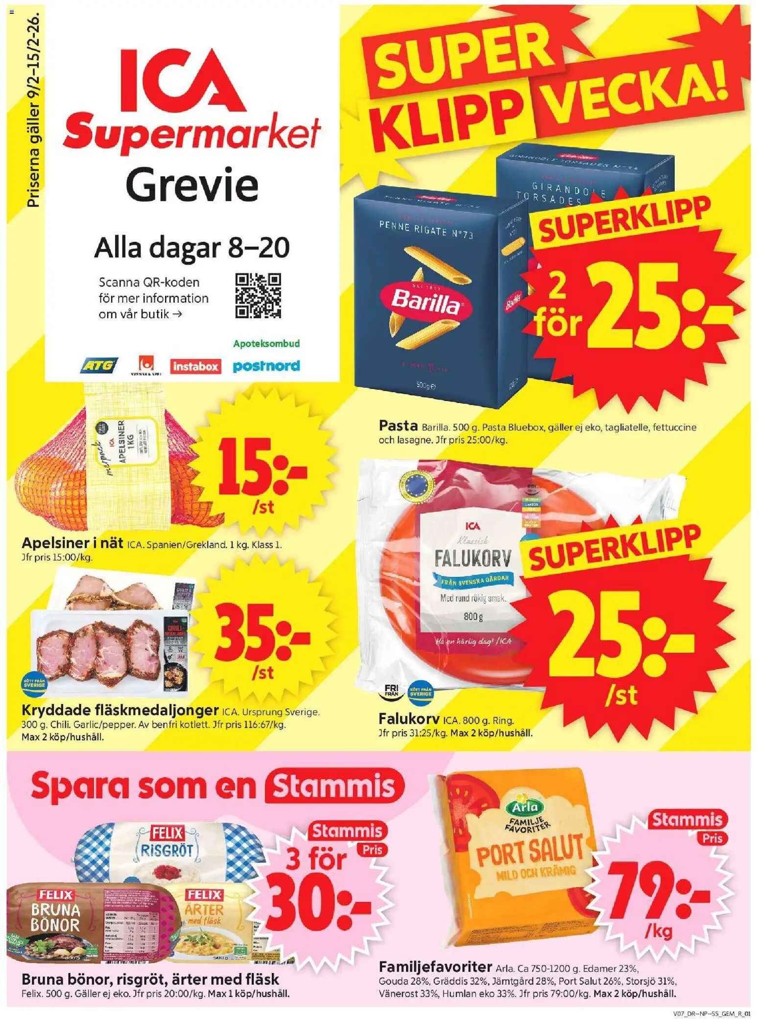 Förhandsgranska reklamblad Grevie från butik ICA Supermarket gäller från 09/02/2026