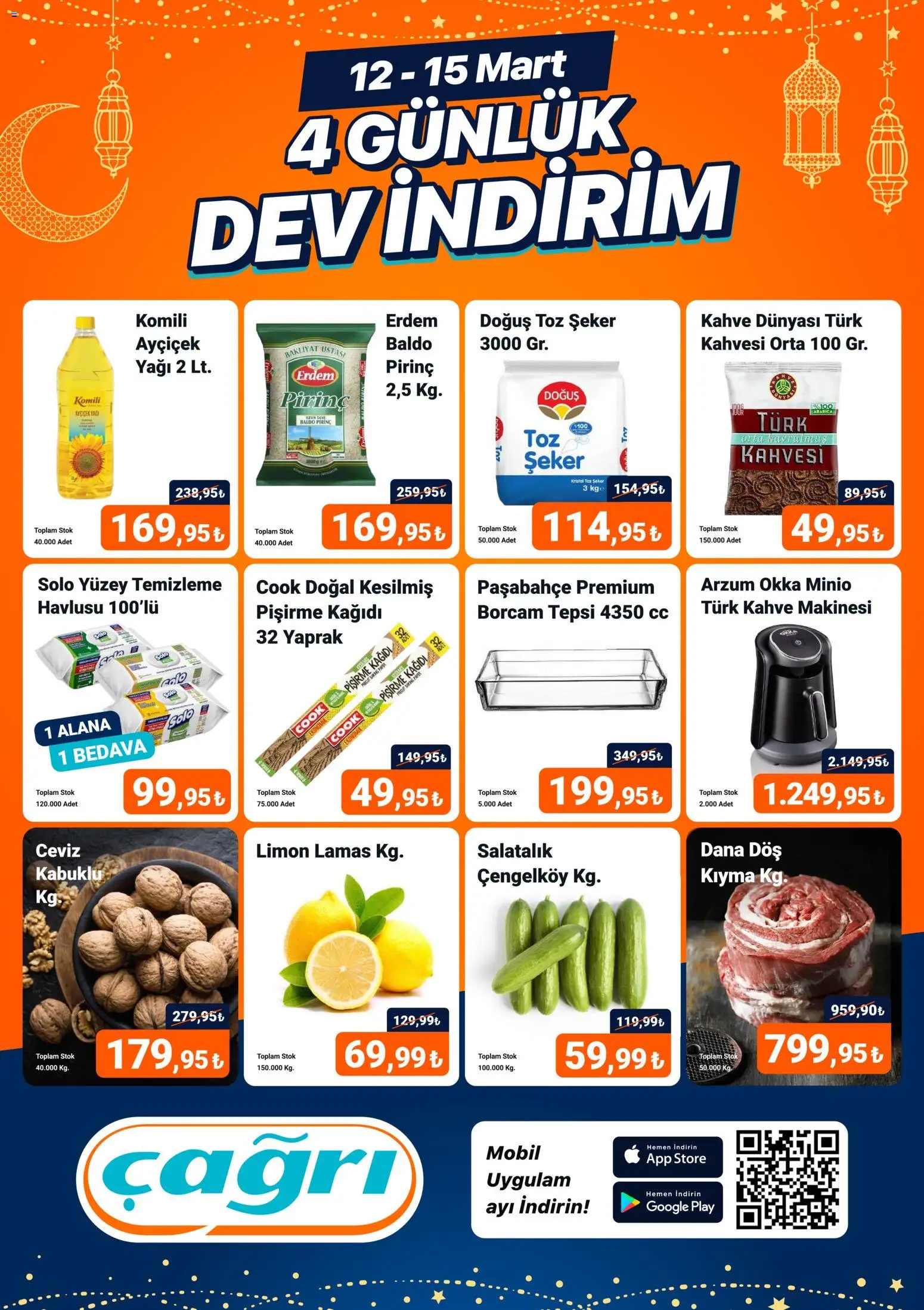Çağrı Market Çağrı Market - Katalog 4 Günlük Dev İndirim Mart 12.03.2026 - Broşürünün önizlemesi