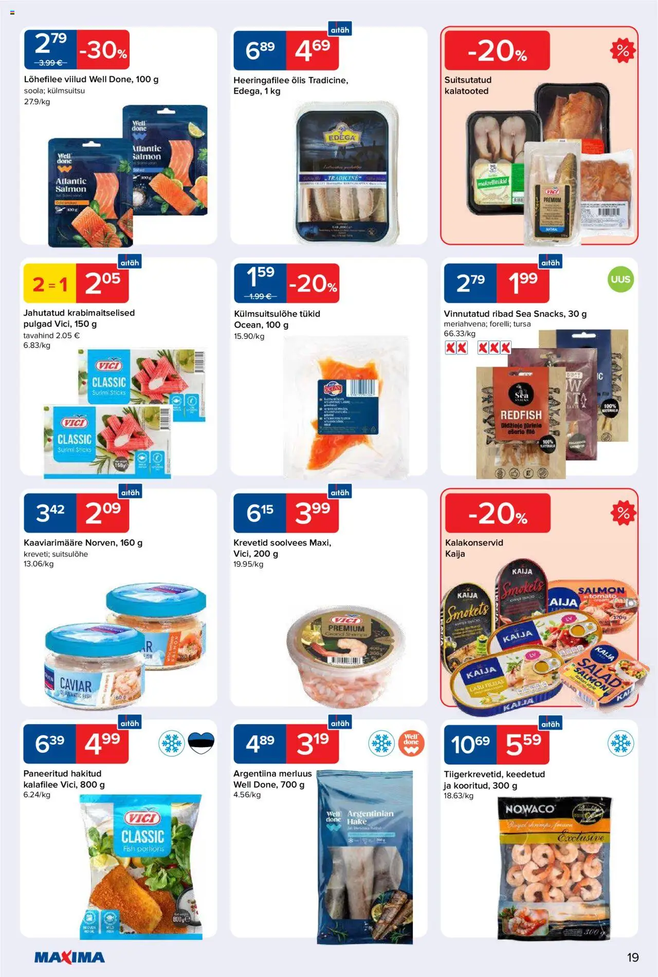 Maxima kliendilehe eelvaade alates 2025.10.14