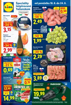 Náhľad Lidl letáku platného od 18.08.2025