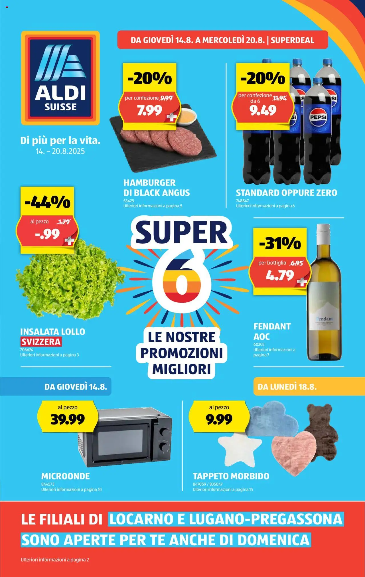 Aldi Volantino ab 14.08.2025 - Seitennummer 1 - Pepsi