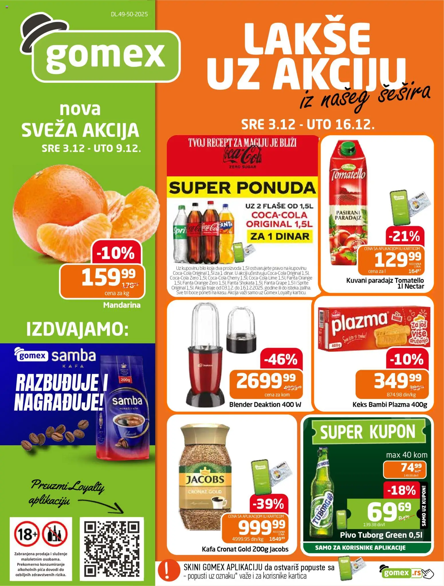 Pregled Gomex kataloga - važi od 03.12.2025