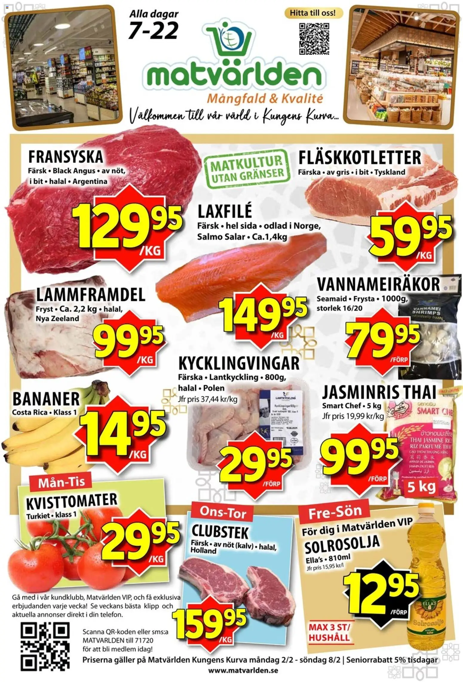 Förhandsgranska reklamblad Aktuella reklamblad Matvärlden från butik Matvärlden gäller från 02/02/2026