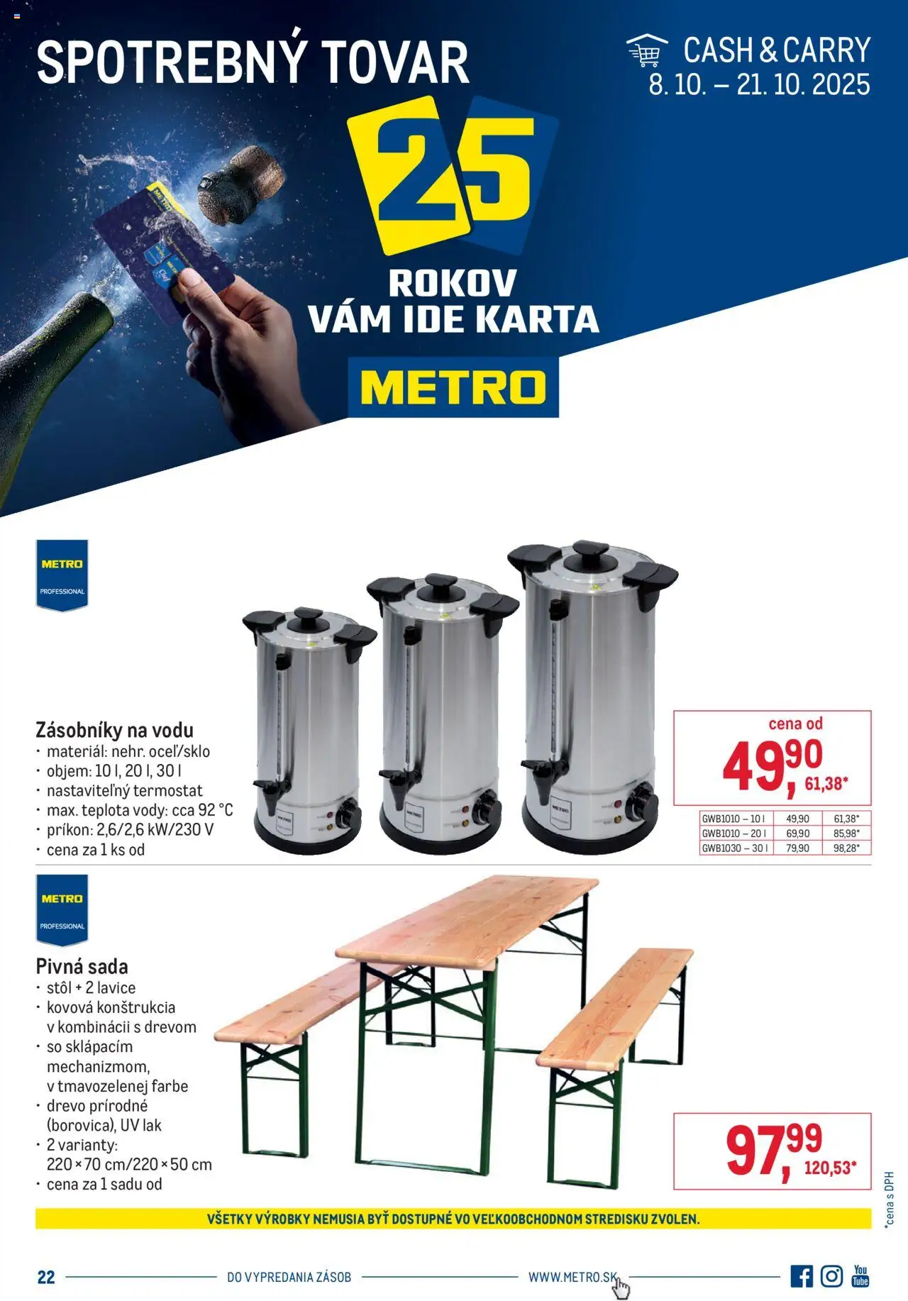 Metro Spotrebný tovar (08.10. - 21.10.2025) - Akčná ponuka