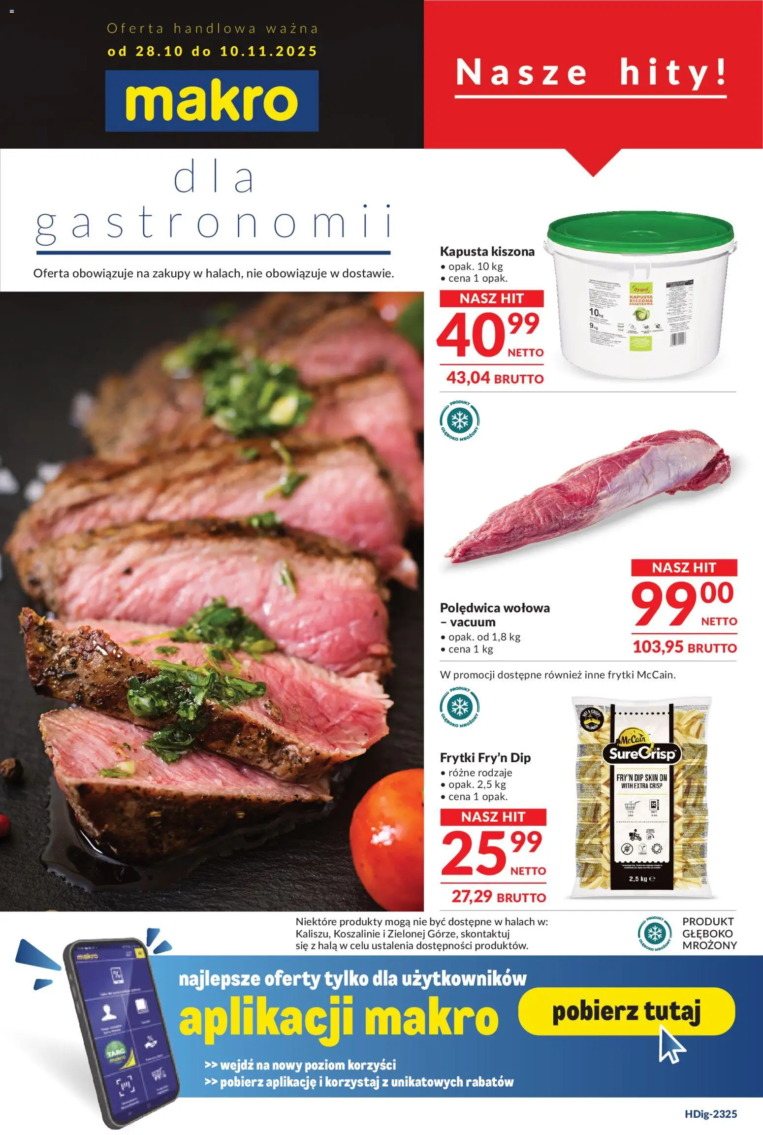 Makro Oferta dla gastronomii od 28.10.2025 - Nowa Gazetka - Numer strony 1
