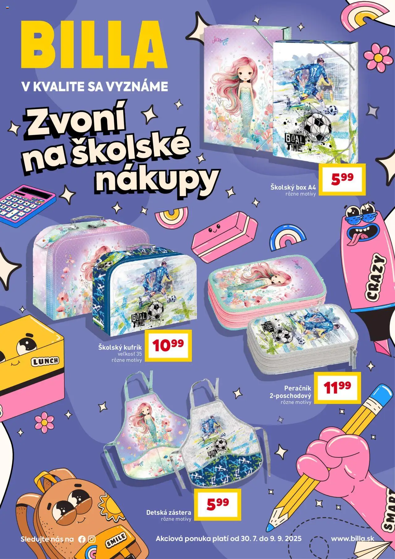 Billa leták od 30.07.2025 > Zvoní na školské nákupy online