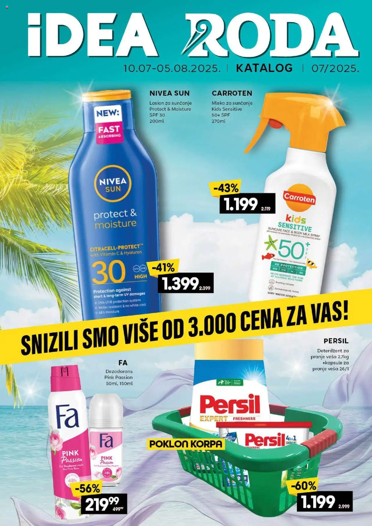 Idea katalog važi od 10.07.2025 - stranica 1 - Korpa, Dezodorans, Nivea, Mleko, Persil, Deterdžent, Kapsule
