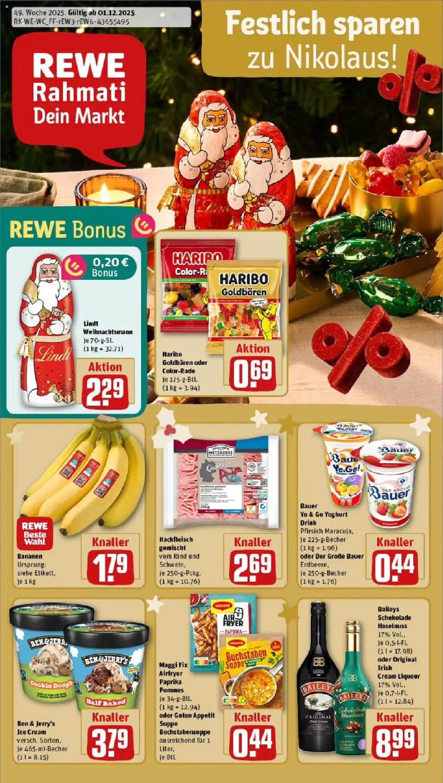 Vorschau von dem Prospekt des Geschäftes Rewe, gültig ab dem 01.12.2025