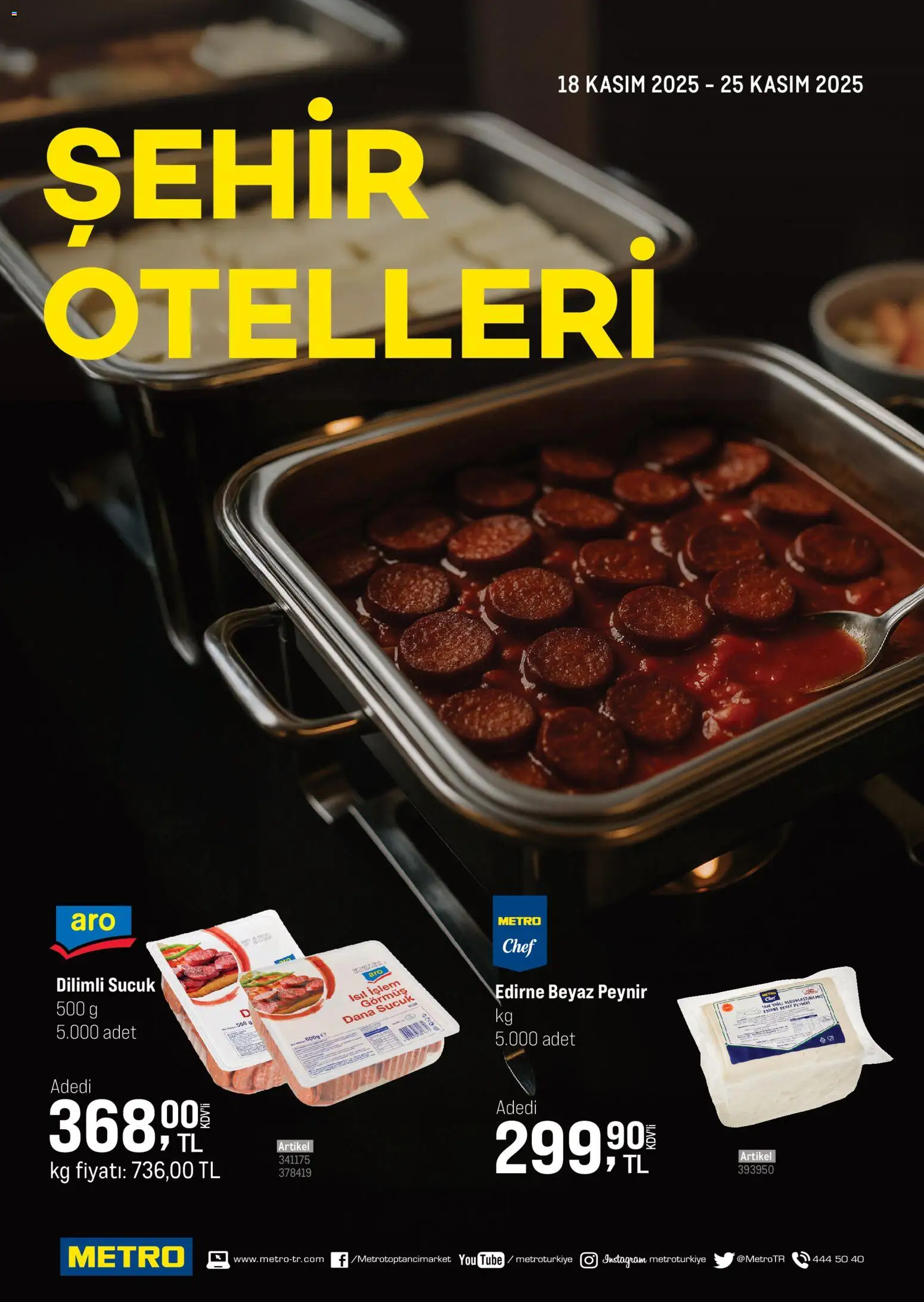 Metro Şehir Otelleri 18.11.2025 - Broşürünün önizlemesi