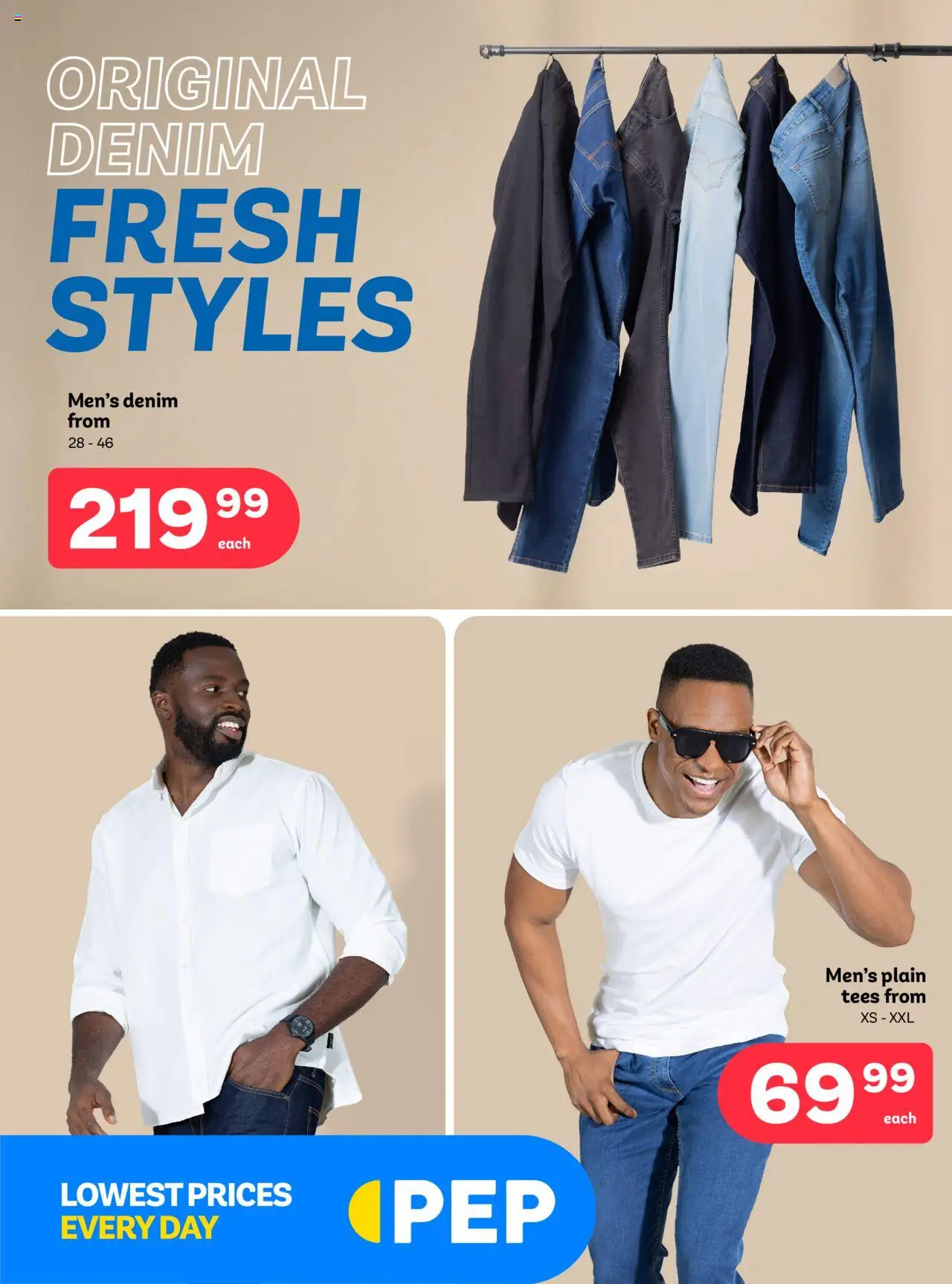 PEP Stores Men's Clothing Catalogue from 22/08 - 23/09/2025 > Promotions