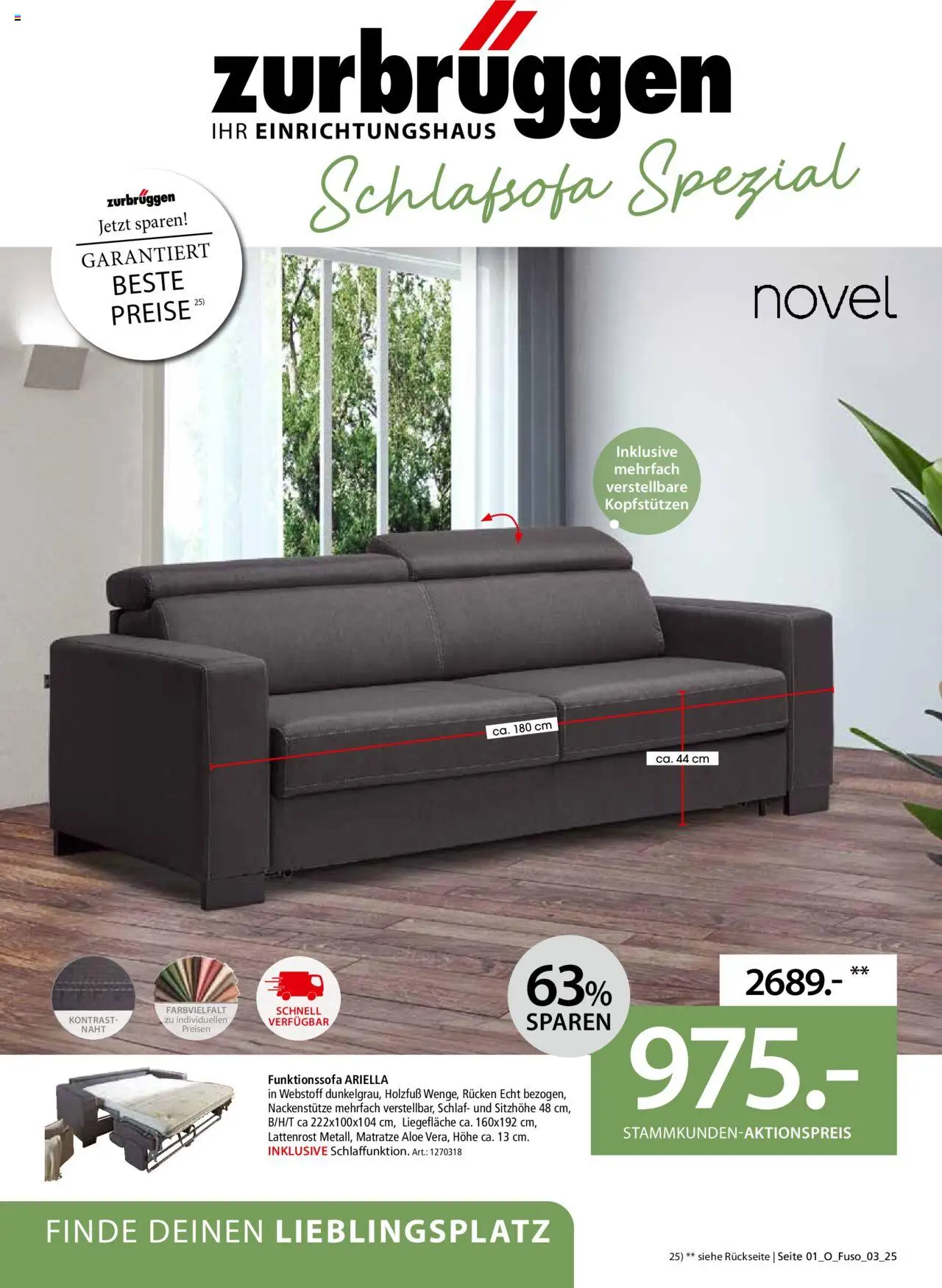 Zurbrüggen Schlafsofa Spezial (vom 12.09.2025 - 31.12.2025)