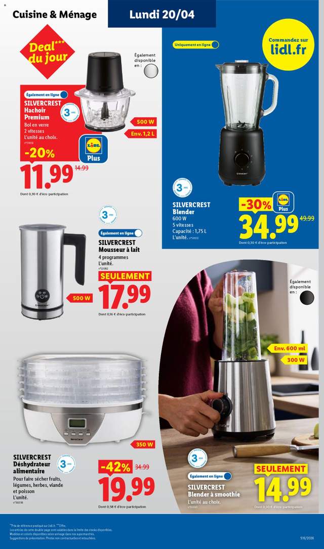 Nouveau catalogue Lidl à partir du 16/04