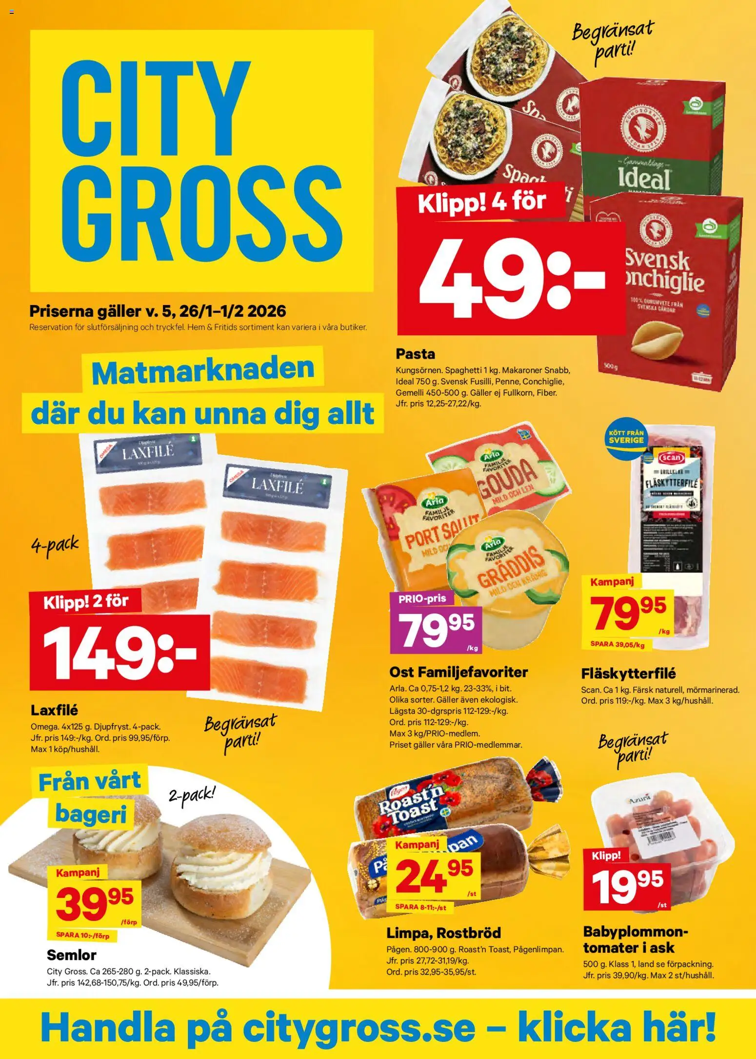 Förhandsgranska reklamblad Aktuella reklamblad City Gross från butik City Gross gäller från 26/01/2026