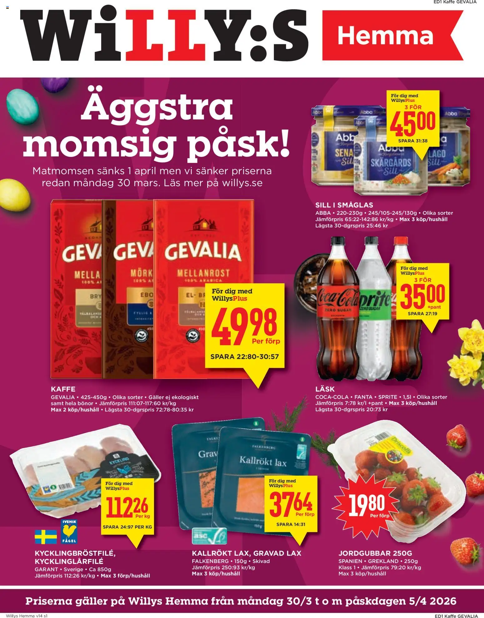 Förhandsgranska reklamblad Willys erbjudanden Hemma från butik Willys gäller från 30/03/2026