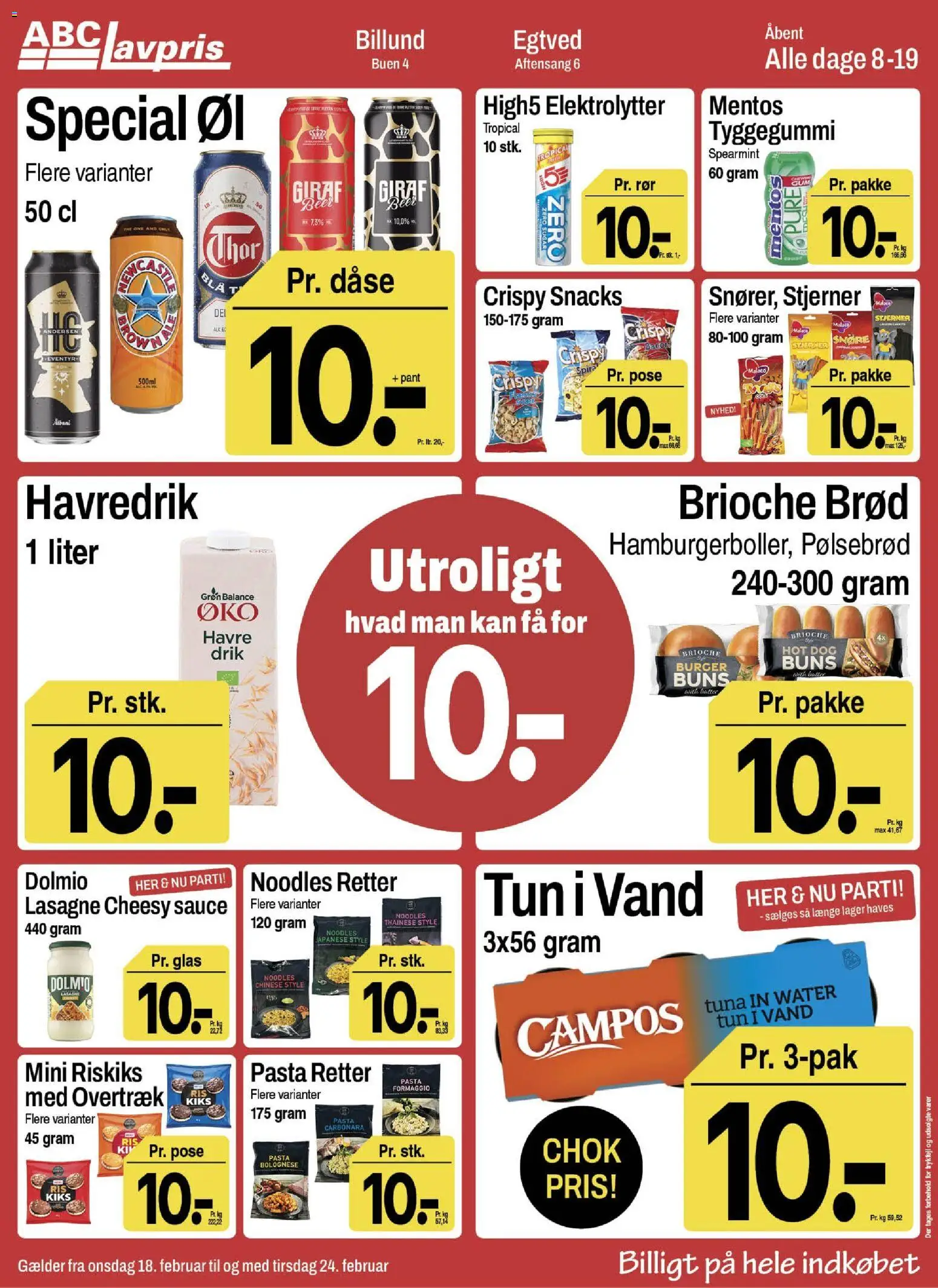 Eksempel på tilbudsavis Billund fra butik Abc Lavpris gyldig fra 18/02/2026