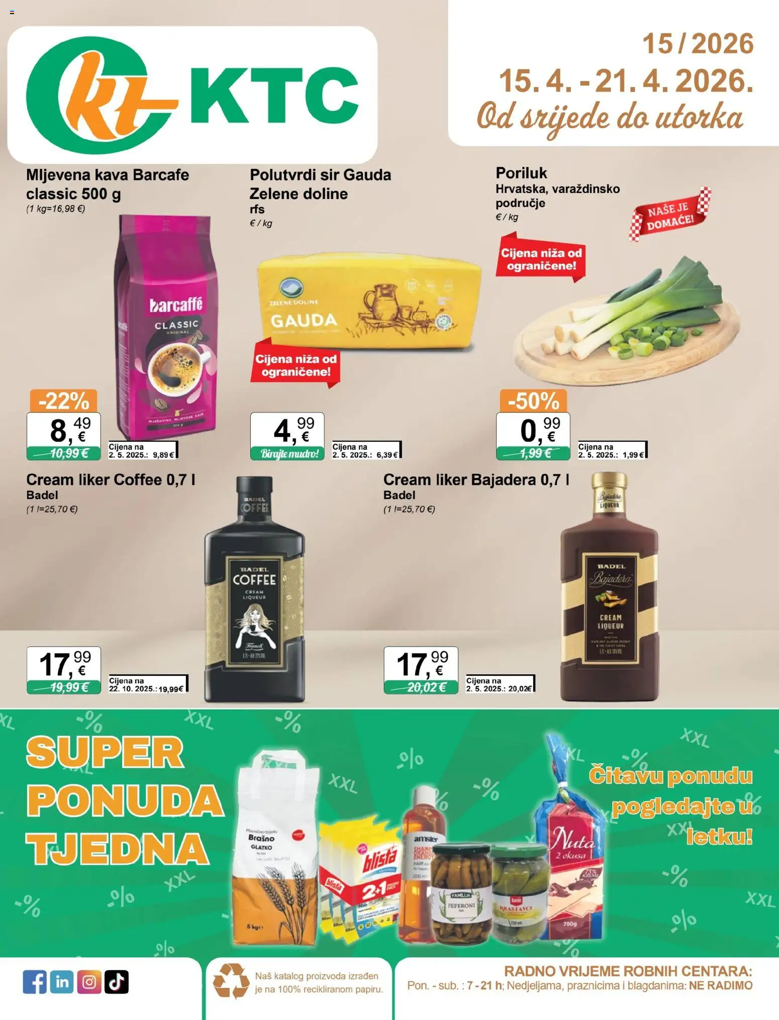 Pregled letka KTC Katalog trgovine KTC vrijedi od 15.04.2026