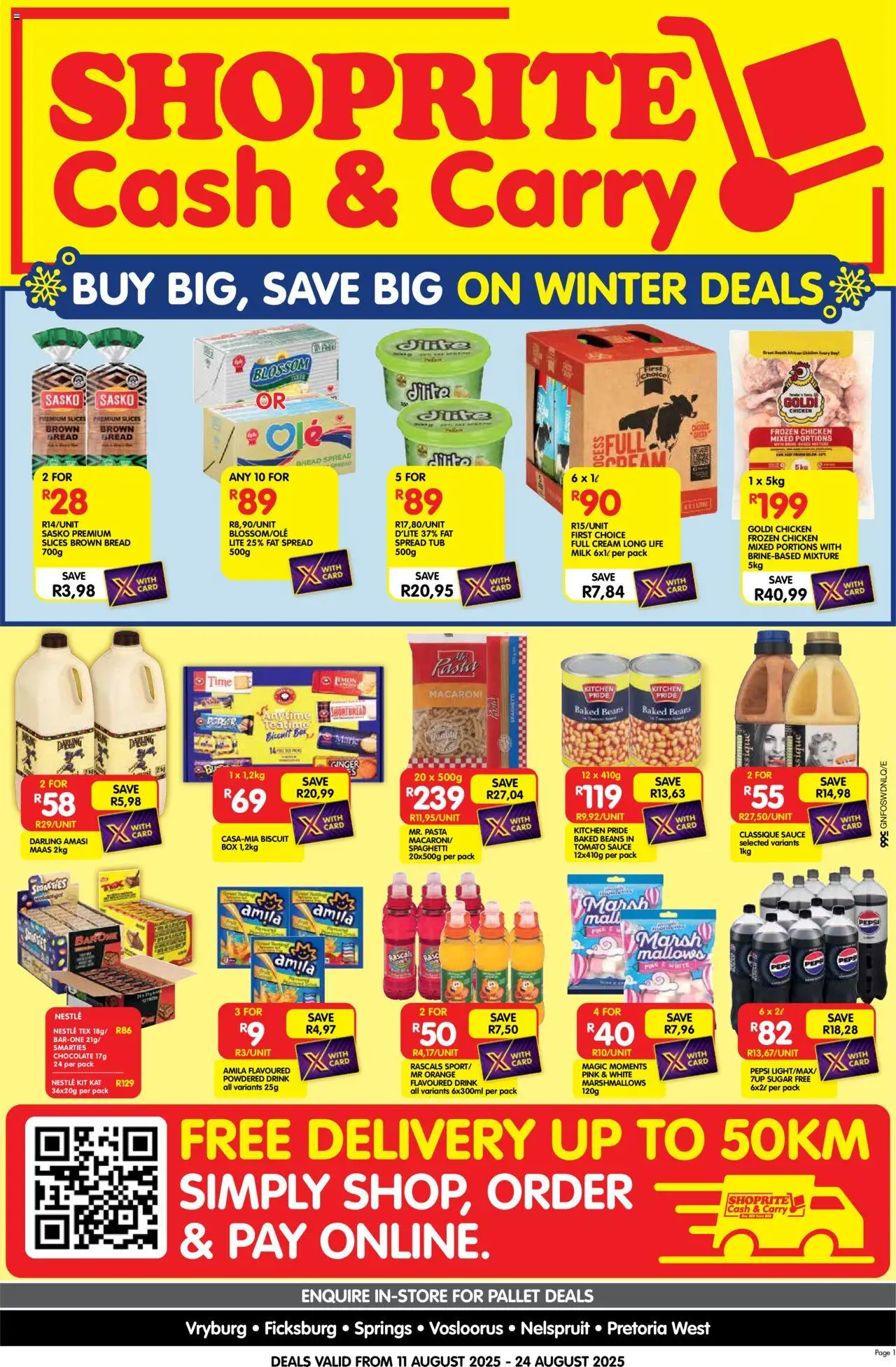 Shoprite Gauteng - Cash & Carry Mid-Month Deals Selected Stores 11/08 - 24/08/2025 >> Catalogue