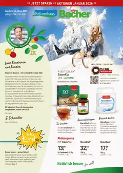 Vorschau von dem Prospekt des Geschäftes Reformhaus Bacher, gültig ab dem 01.01.2026