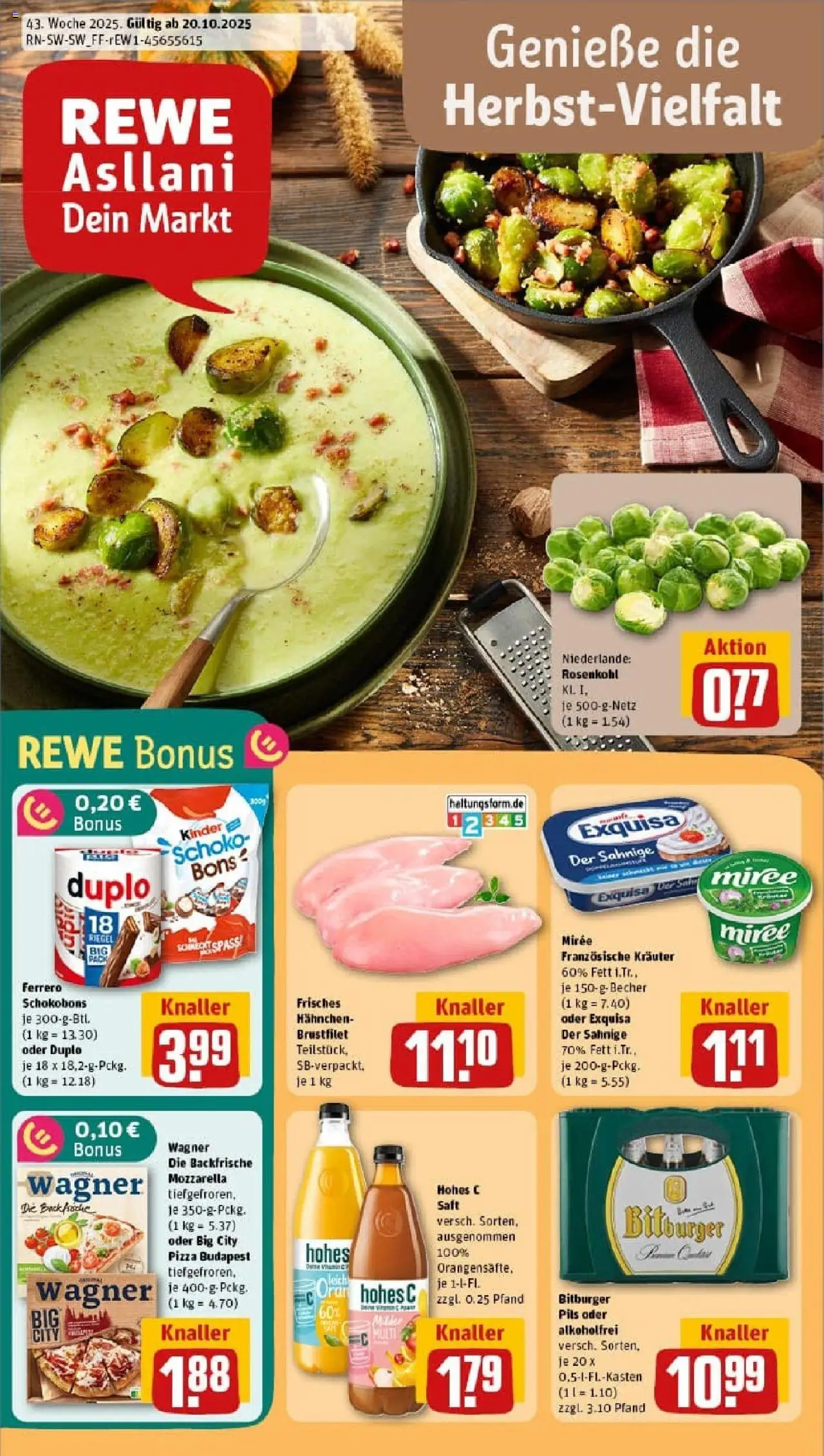 REWE Prospekt ab 19.10.2025 nächste Woche - Prospekt Lichtenstein	