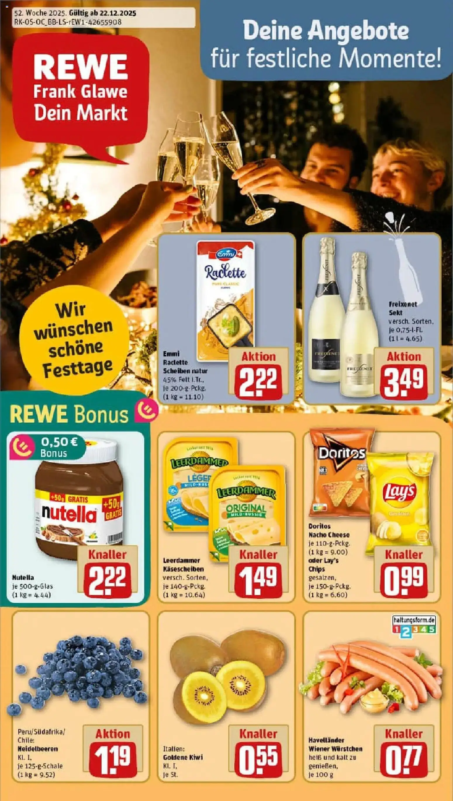 Vorschau von dem Prospekt des Geschäftes Rewe, gültig ab dem 22.12.2025