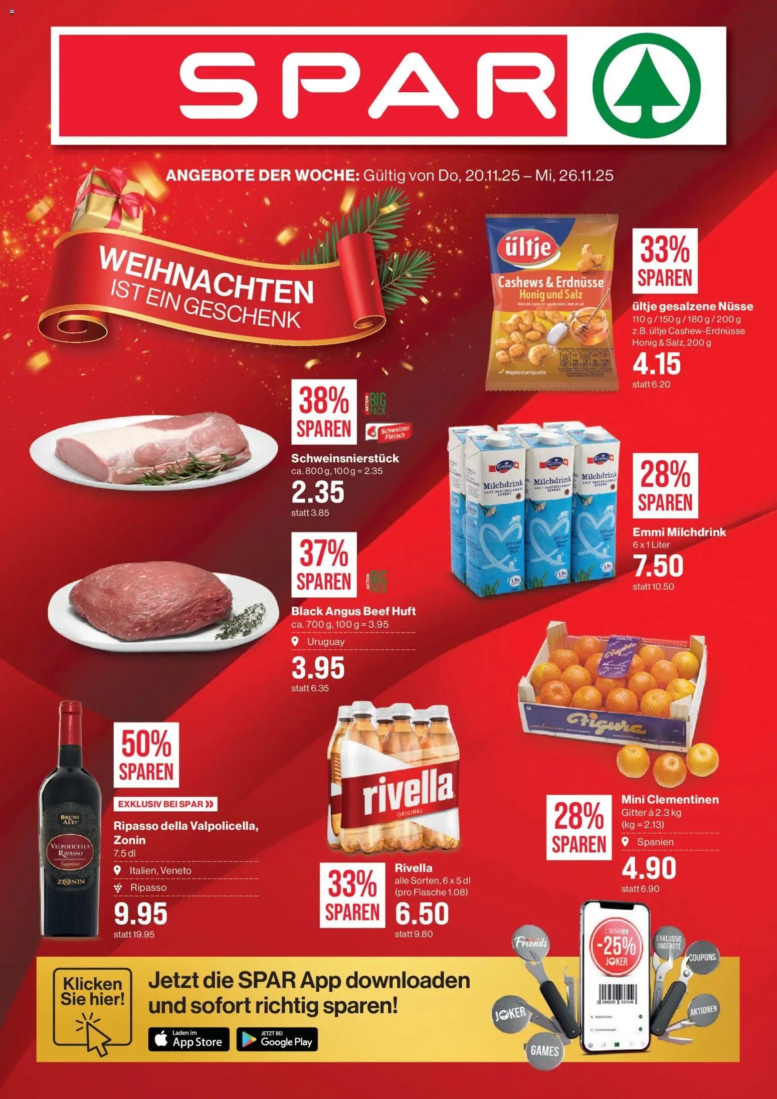 Vorschau des Merkblatts Aktionen vom Shop SPAR gültig von 20.11.2025 bis 26.11.2025