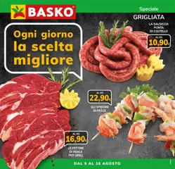 Anteprima dell'opuscolo Volantino Grigliata dal negozio Basko valido da 05/08/2025