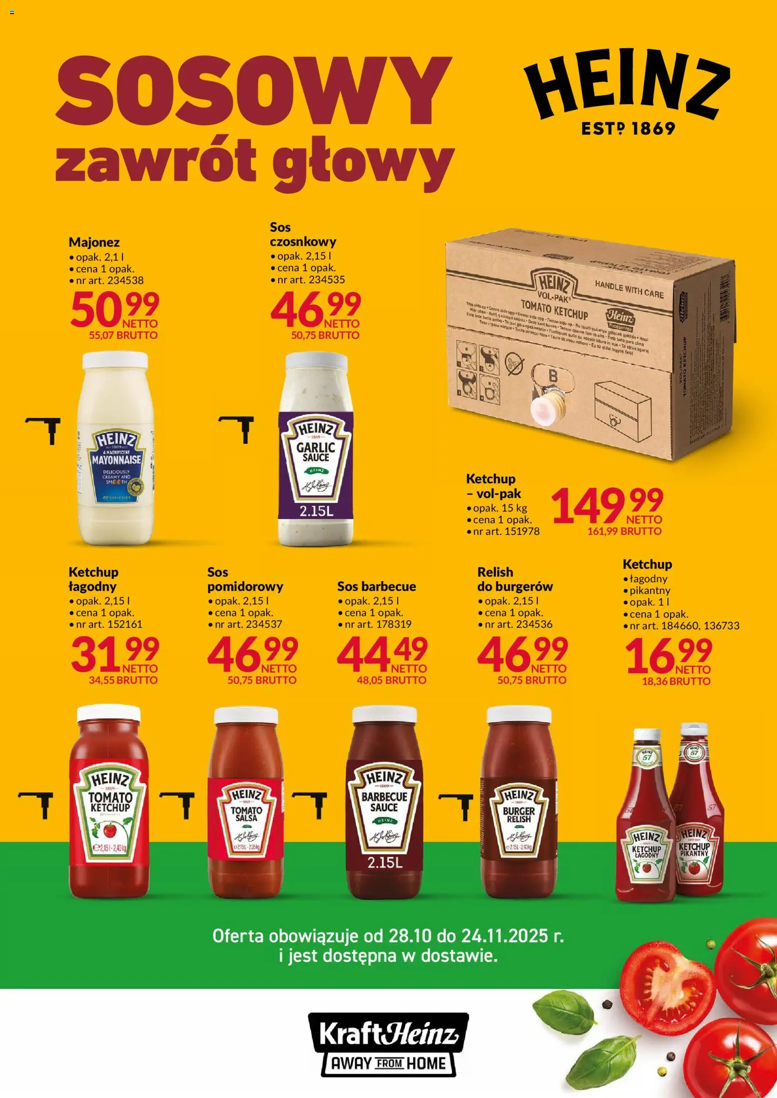 Pogląd gazetki "HEINZ w dostawie" ze sklepu Makro ważnej od 28.10.2025