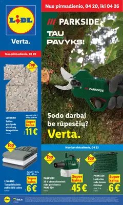 LIDL parduotuvės leidinio LIDL leidinys - Ne maisto prekių pasiūlymai galiojančio nuo 2026.04.20 peržiūra