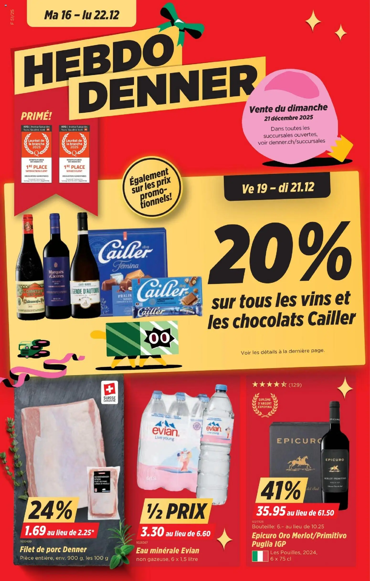 Vorschau des Merkblatts Aktionen FR vom Shop Denner gültig von 16.12.2025 bis 22.12.2025