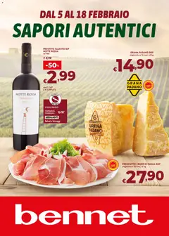 Anteprima dell'opuscolo Volantino Sapori Autentici dal negozio bennet valido da 05/02/2026