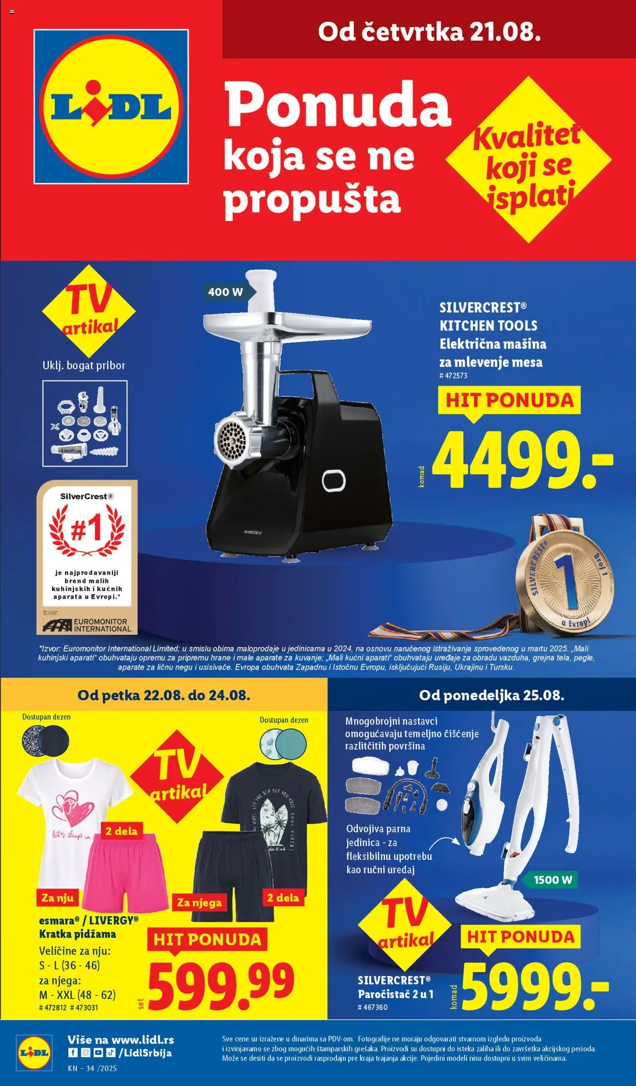 Lidl katalog važi od 21.08.2025 - stranica 1