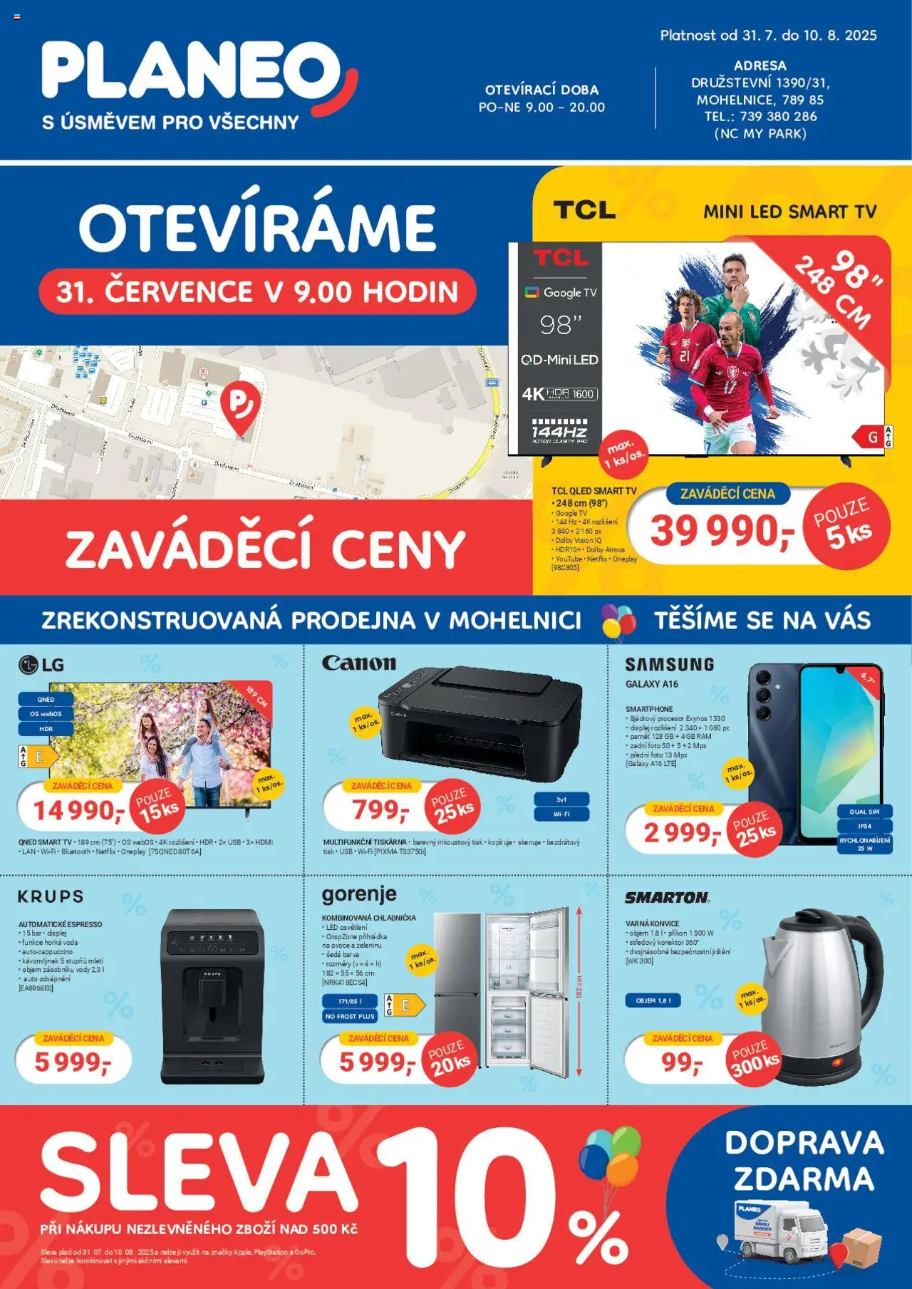  Planeo Elektro leták od 31.07.2025 - aktuální leták