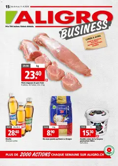 Vorschau des Merkblatts Aligro aktionen Business Chavannes, Matran, Genève, Sion vom Shop Aligro gültig von 06.04.2026 bis 11.04.2026