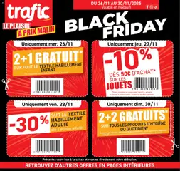 Voorbeeld van Black Friday van winkel Trafic geldig vanaf 26/11/2025