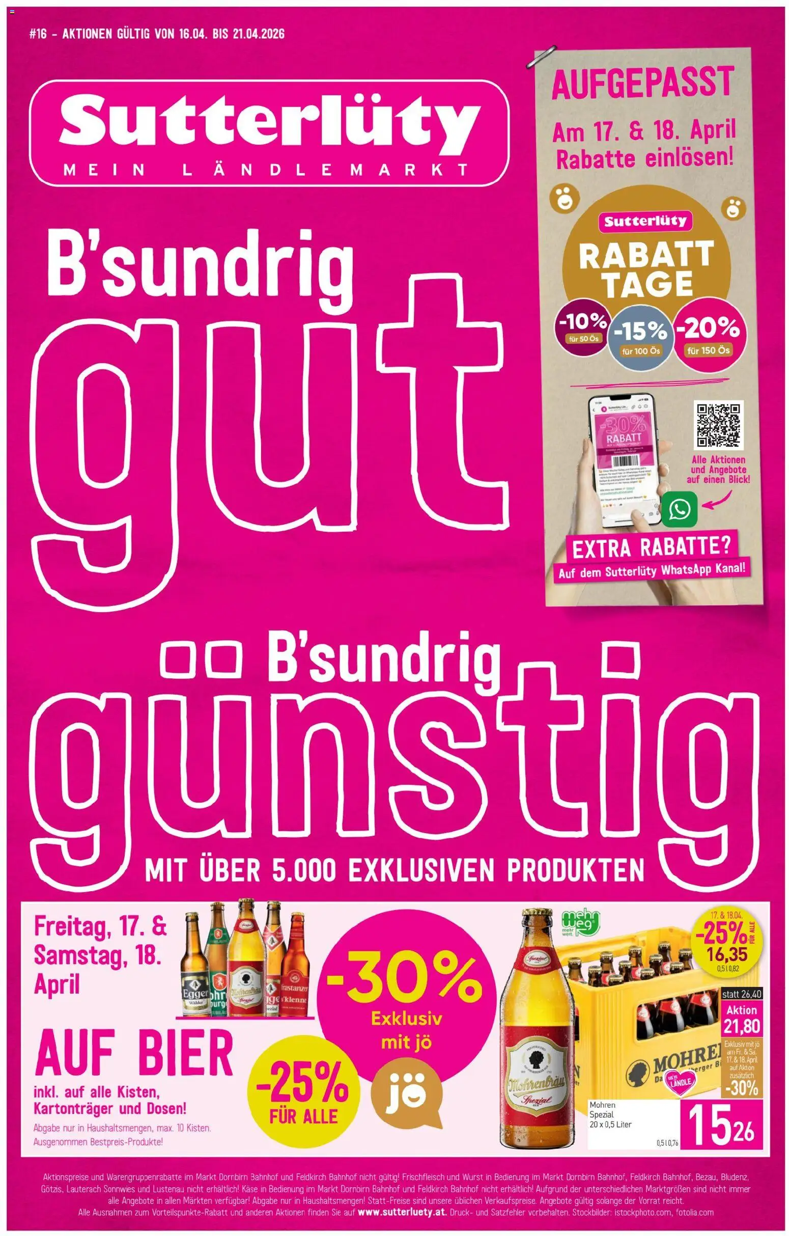 Vorschau der Angebote: Sutterlüty Sutterlüty Flugblatt gültig ab 16.04.2026