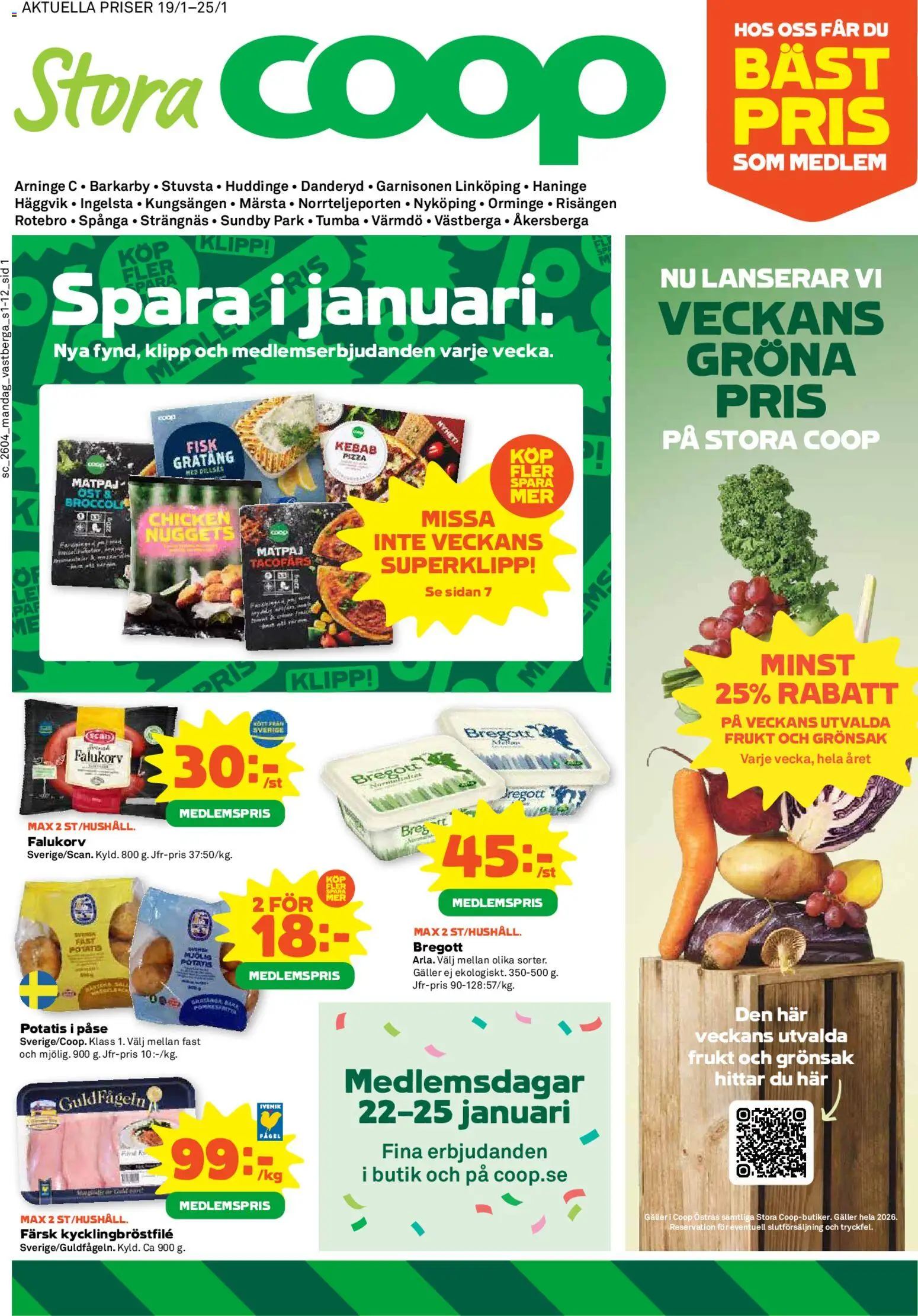 Förhandsgranska reklamblad Aktuella reklamblad Coop Forum från butik Coop Forum gäller från 19/01/2026