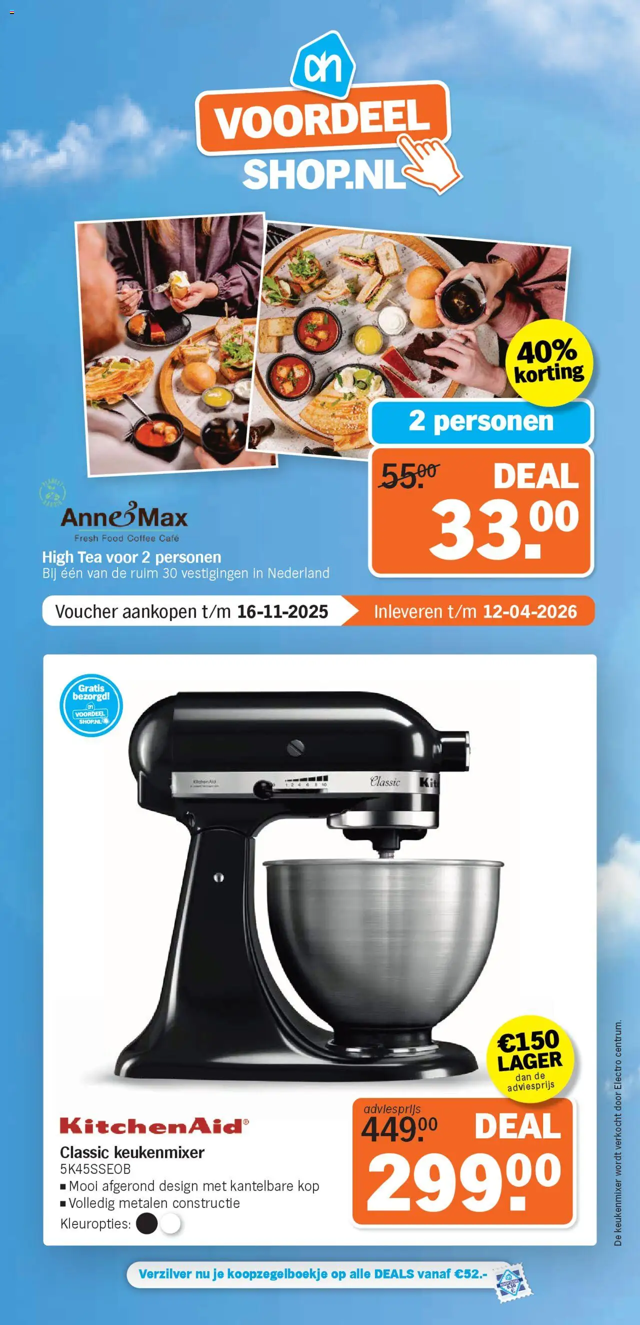 Albert Heijn shop Voordeelshop folder week 43 geldig vanaf 20-10-2025 - Paginanummer 1