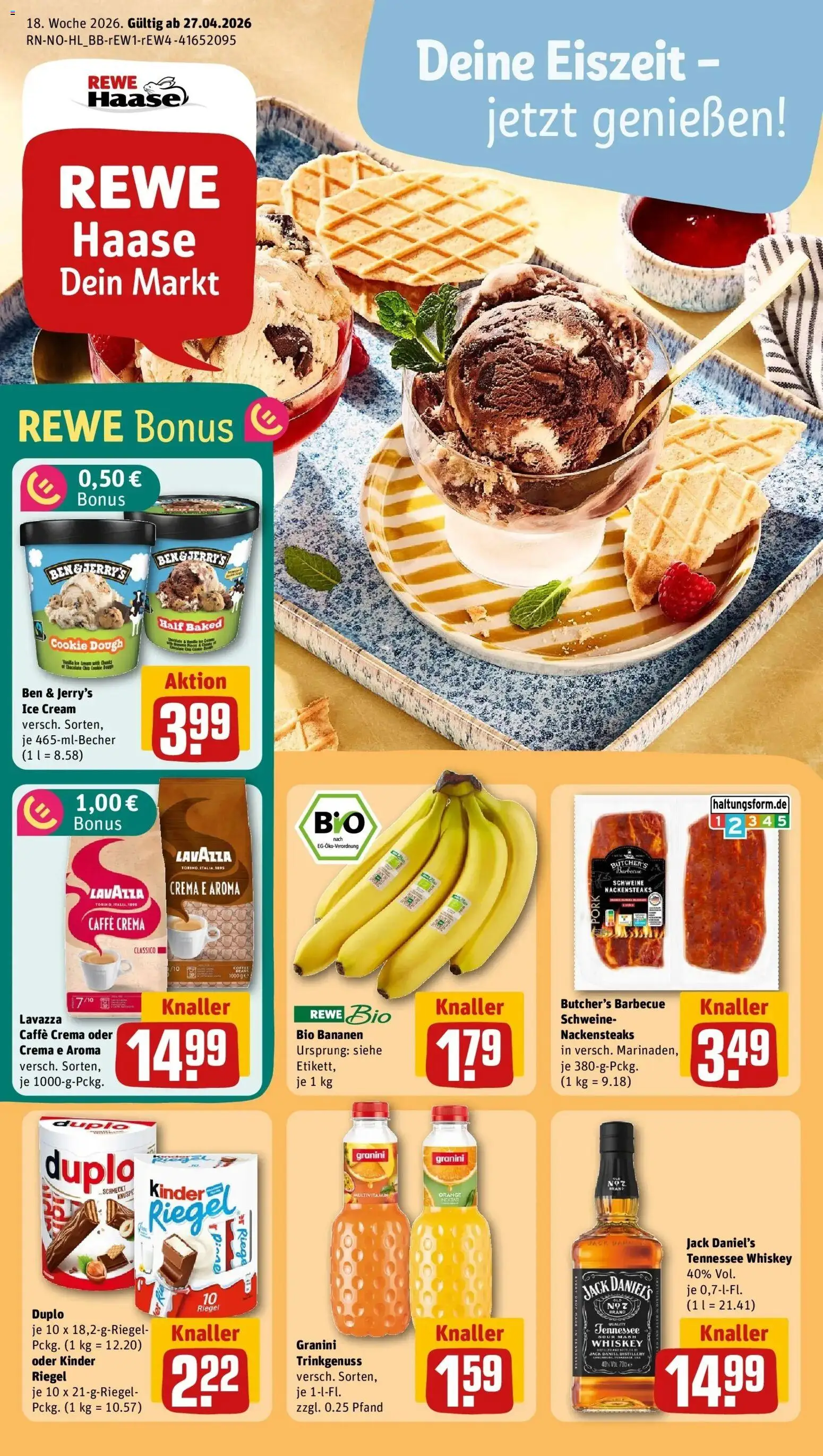 Vorschau von dem Prospekt des Geschäftes Rewe, gültig ab dem 27.04.2026