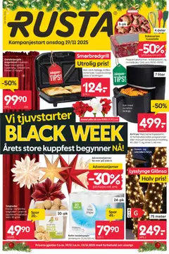 Forhåndsvis Black Week fra butikk Rusta gyldig fra 19/11/2025