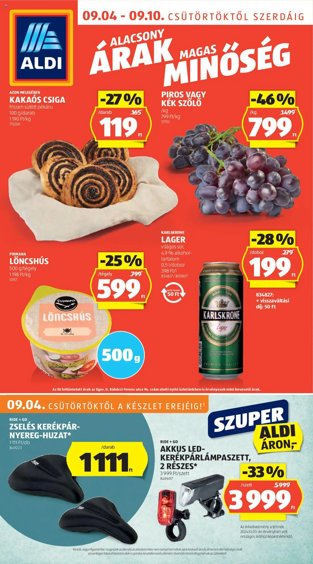 Aldi aktuális szórólap, érvényes 2025.09.04.-től - 1 oldal