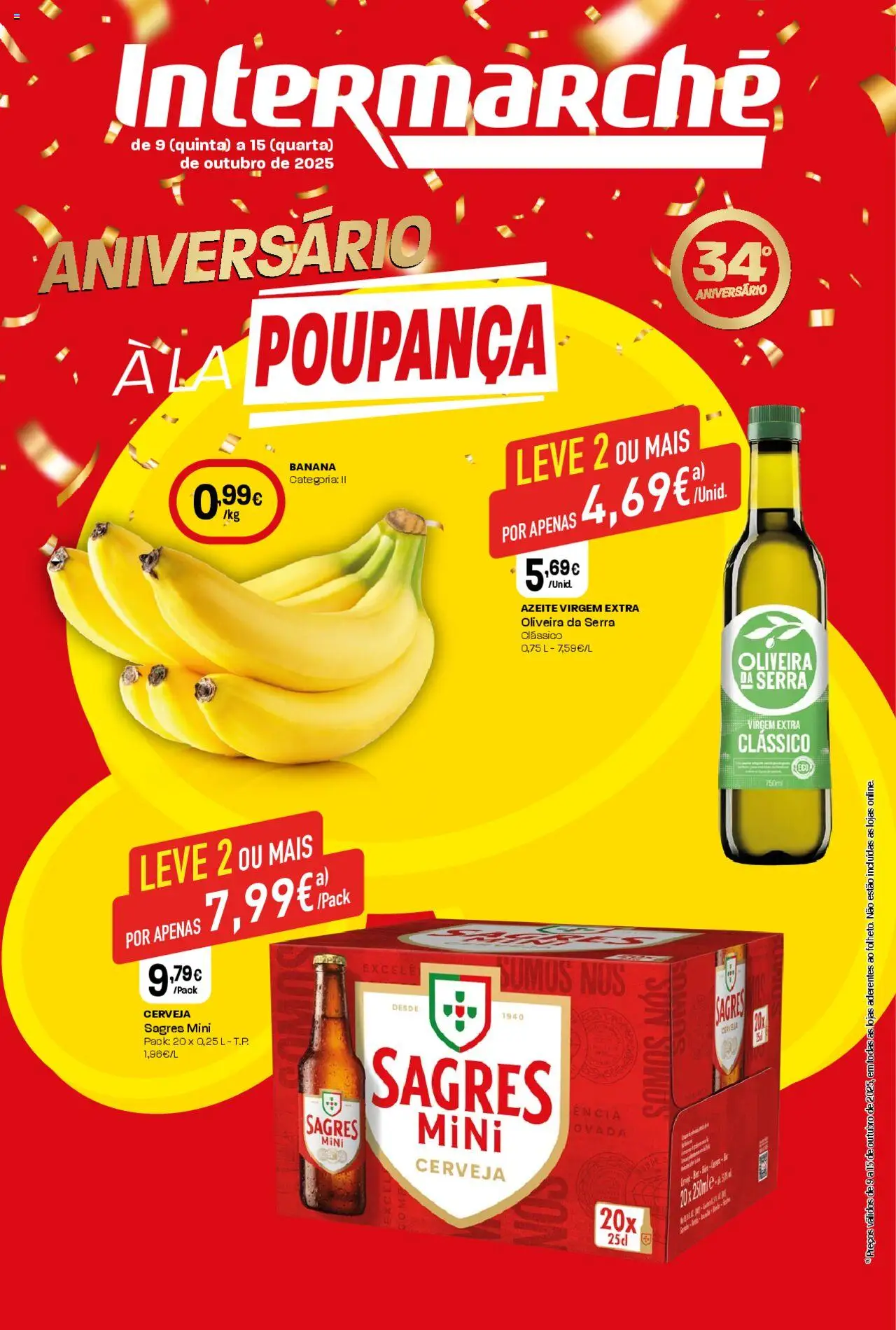 Intermarché Folheto de 09/10/2025 - catálogo esta semana - página 1 - Azeite, Cerveja, Banana, Azeite virgem extra